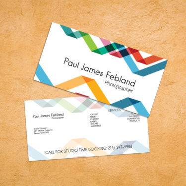 short style business cards