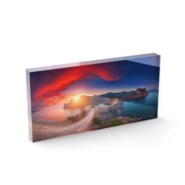 8x14 panorama acrylic photo block